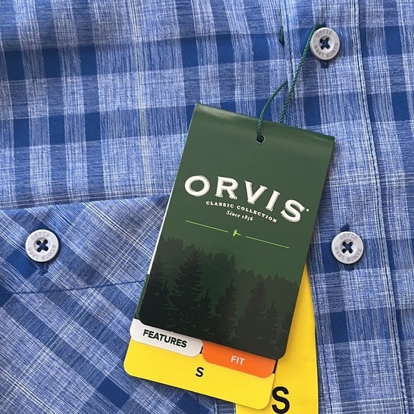 NWT Orvis Mens Short Sleeve Button Up
Tech Pocket Shirt Size S - Picture 3 of 3